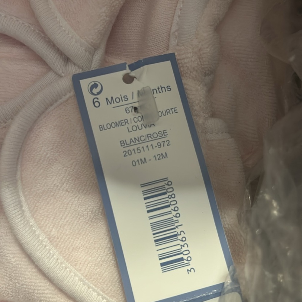 NWT Jacadi Pink Baby Onesie with Peter Pan Collar 6 months - Picture 5 of 5